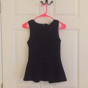 Black peplum top